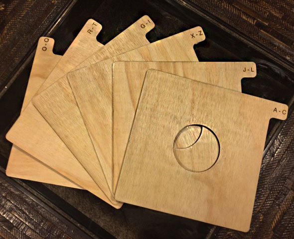 Separadores para vinilos madera (set 9 unidades)